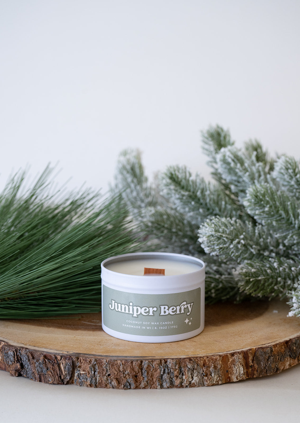 Juniper Berry Wooden Wick Tin | Falliday 2025