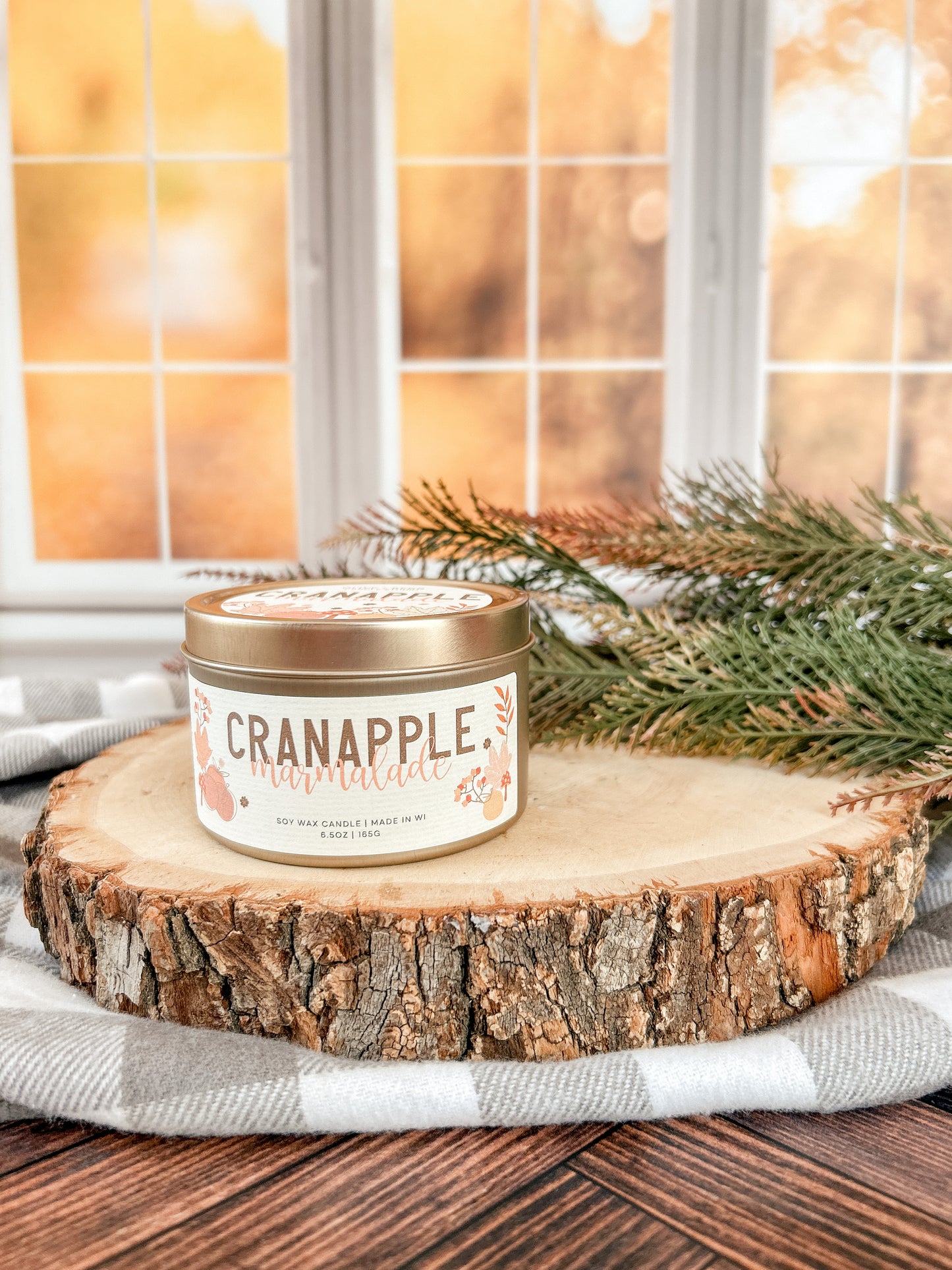 Cranapple Marmalade Wooden Wick Tin