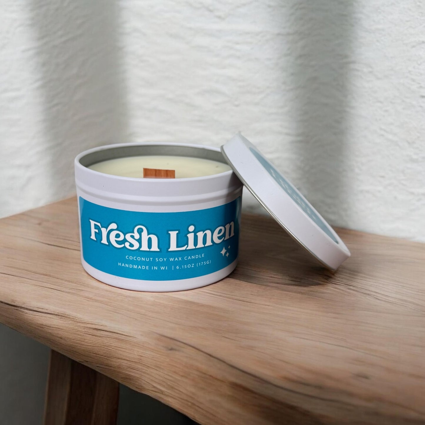 Fresh Linen Wooden Wick Tin | Spring 2026