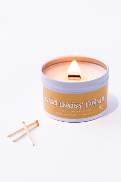 Wild Daisy Dream Wooden Wick Tin | Spring 2024