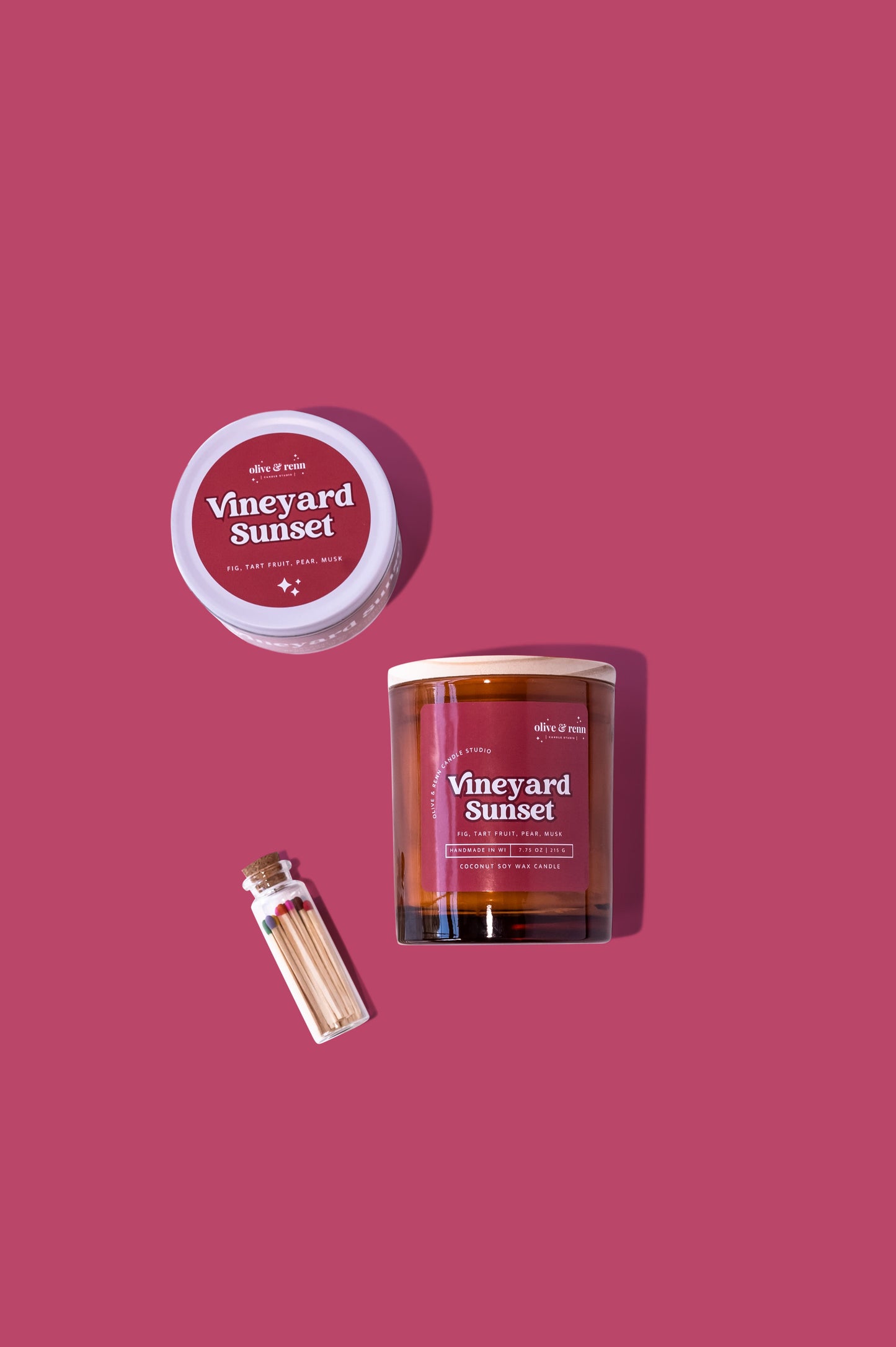 Vineyard Sunset Amber Jar | Spring 2024