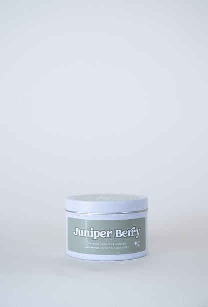 Juniper Berry Wooden Wick Tin | Falliday 2025