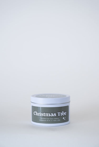 Christmas Tree Wooden Wick Tin | Falliday 2025
