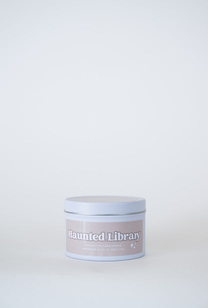 Haunted Library Wooden Wick Tin | Falliday 2025