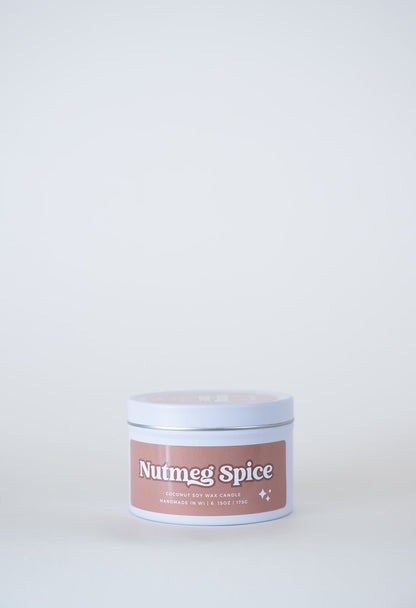 Nutmeg Spice Wooden Wick Tin | Falliday 2025