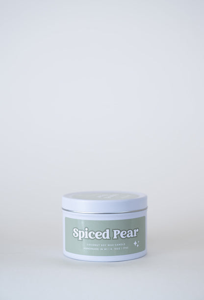 Spiced Pear Wooden Wick Tin | Falliday 2025