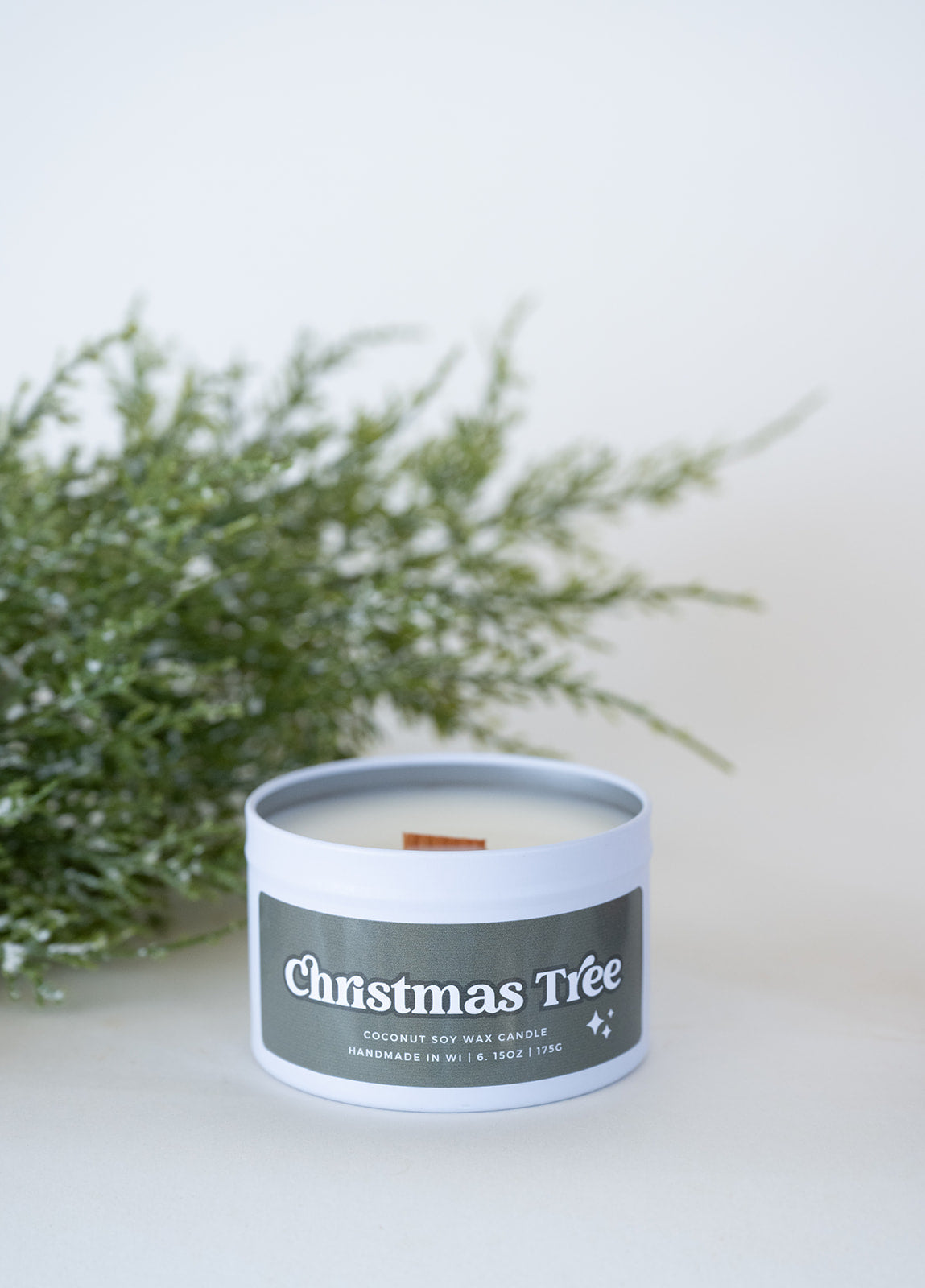 Christmas Tree Wooden Wick Tin | Falliday 2025