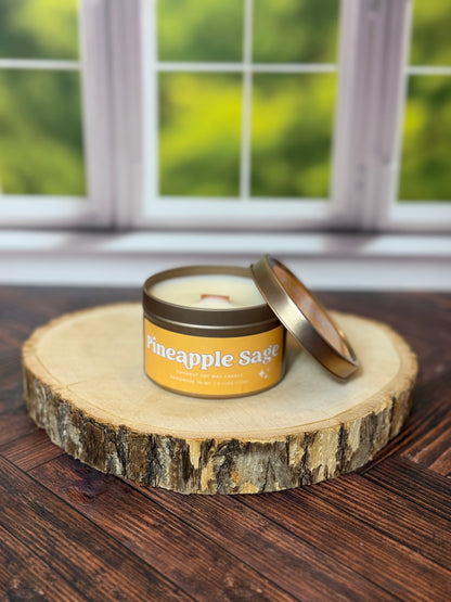 Pineapple Sage Wooden Wick Tin | Spring 2025
