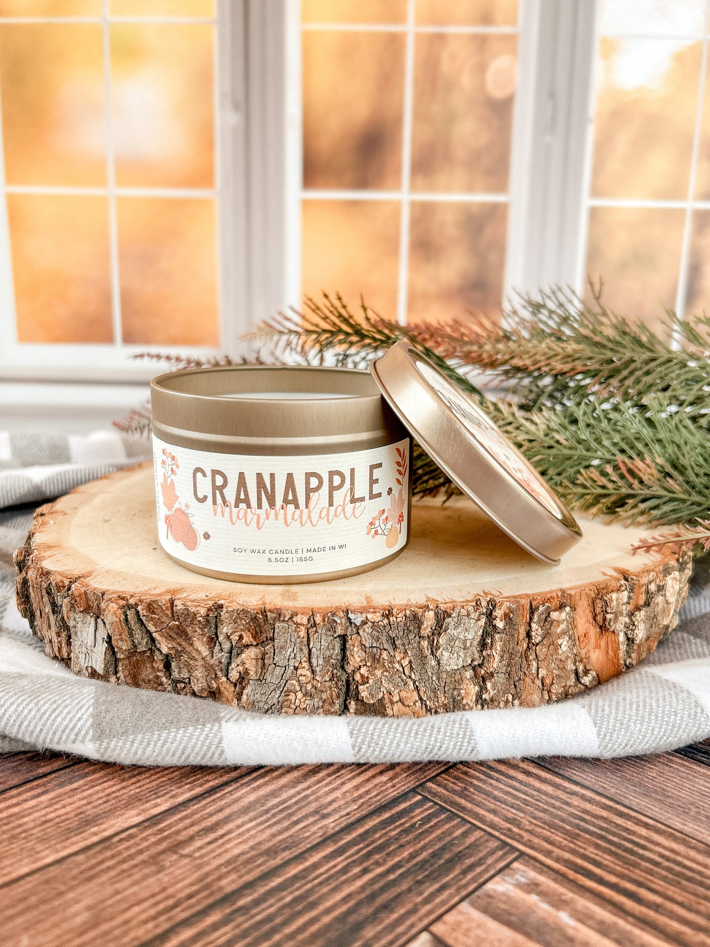 Cranapple Marmalade Wooden Wick Tin