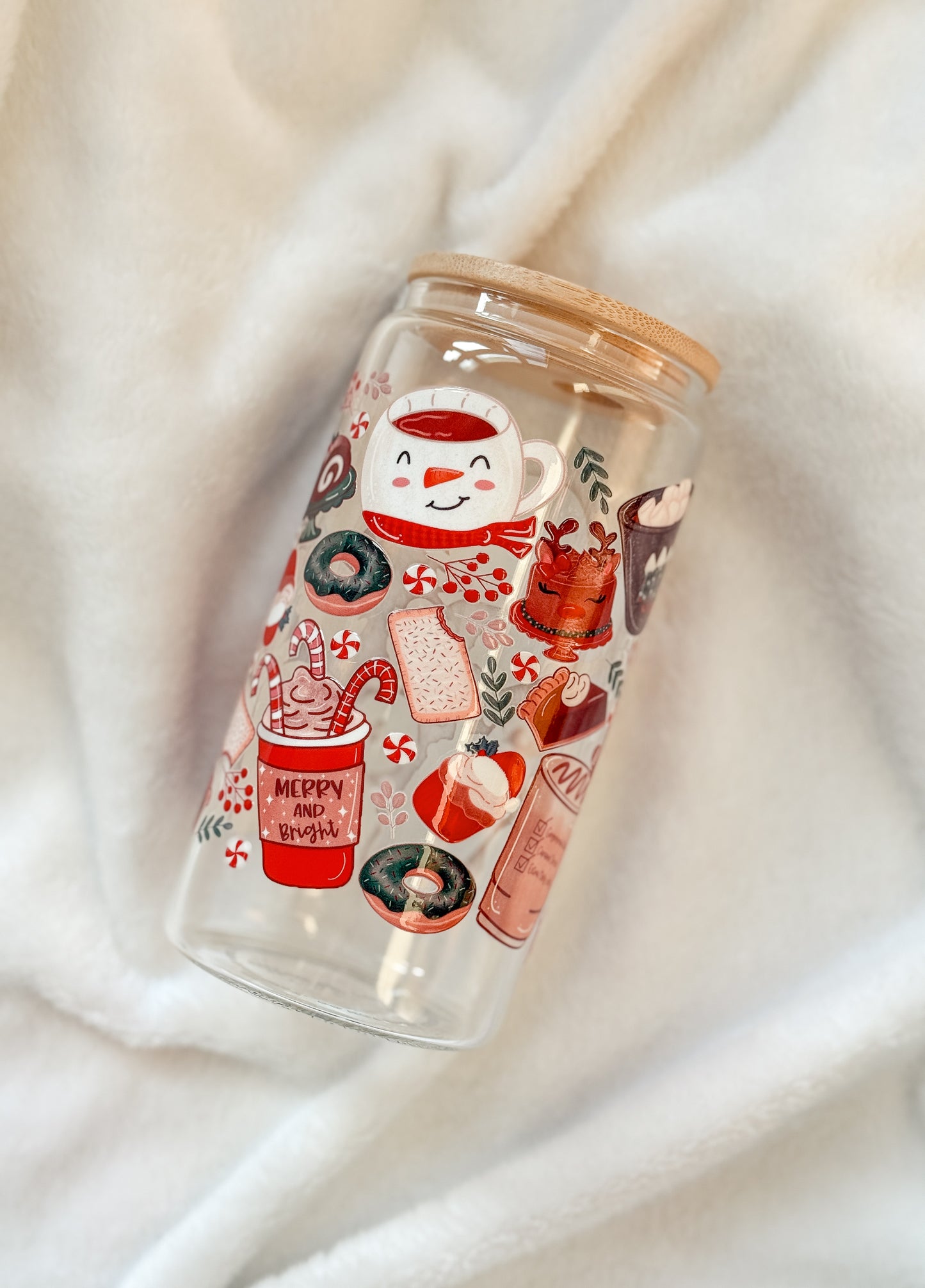Glass Tumbler - Cozy Chrismtas