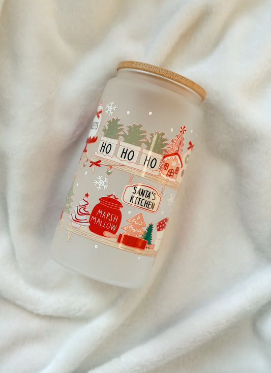 Glass Tumbler - Ho Ho Ho