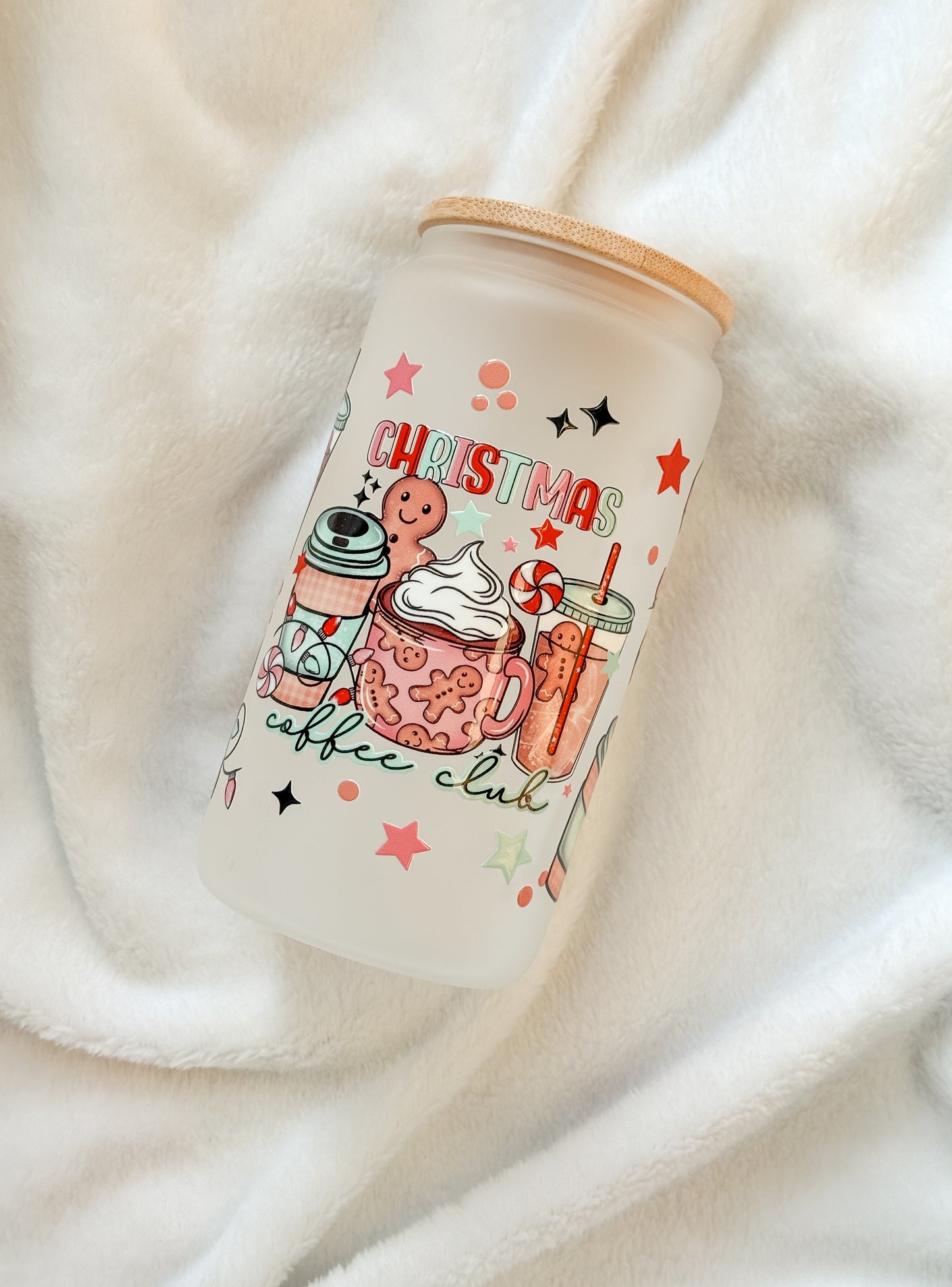 Glass Tumbler - Christmas Coffee Club