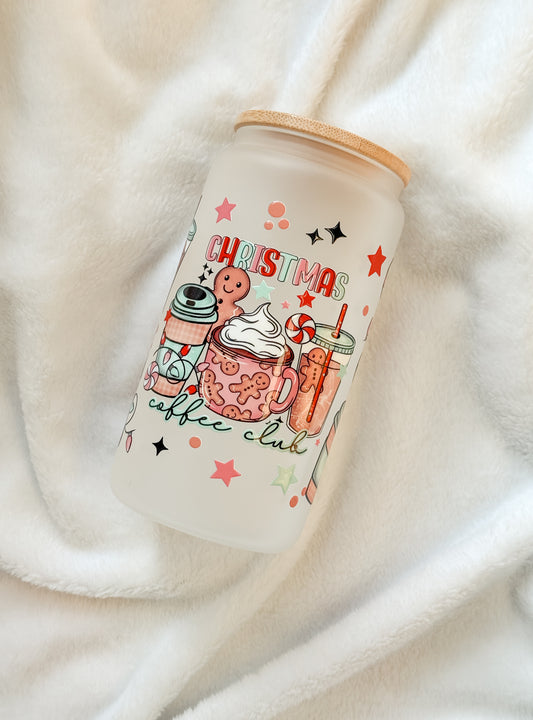 Glass Tumbler - Christmas Coffee Club