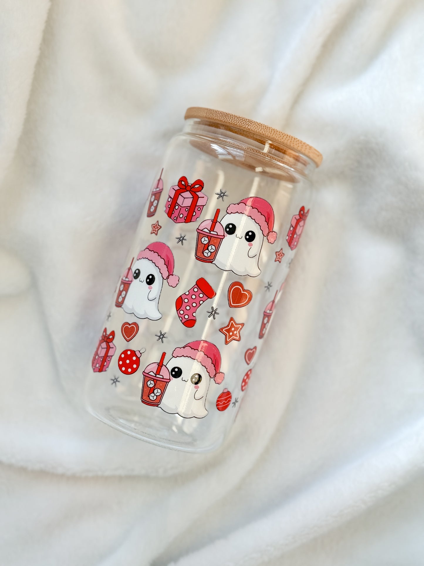 Glass Tumbler - Iced Coffee Ghost