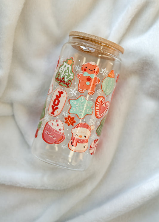 Glass Tumbler - Christmas Cookies