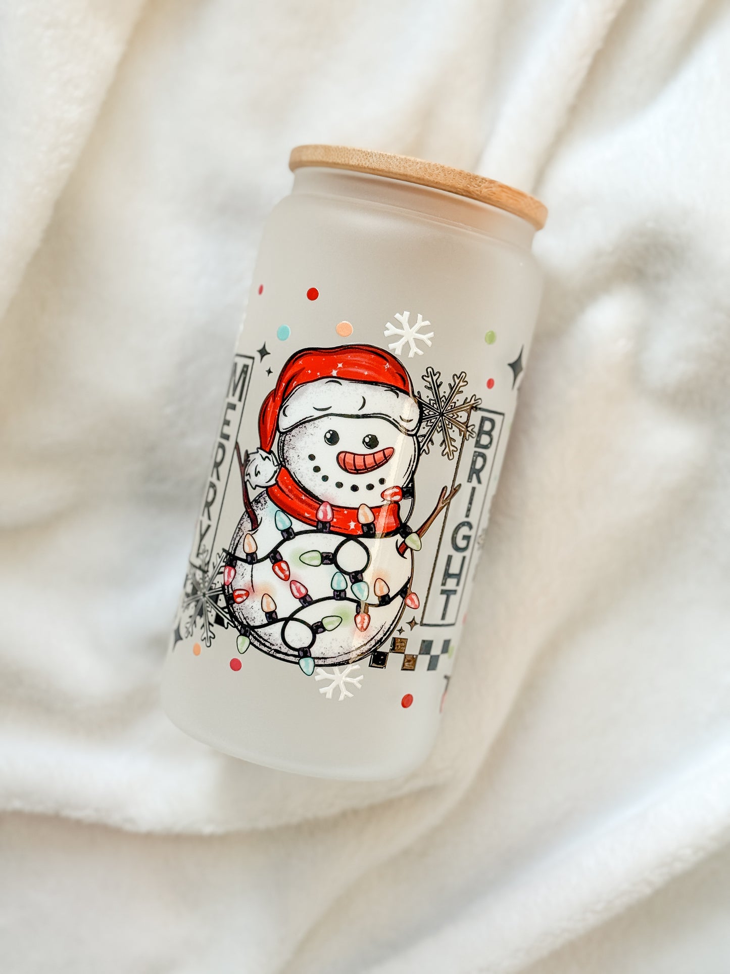 Glass Tumbler - Merry & Bright
