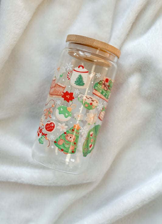Glass Tumbler - Cutesy Christmas
