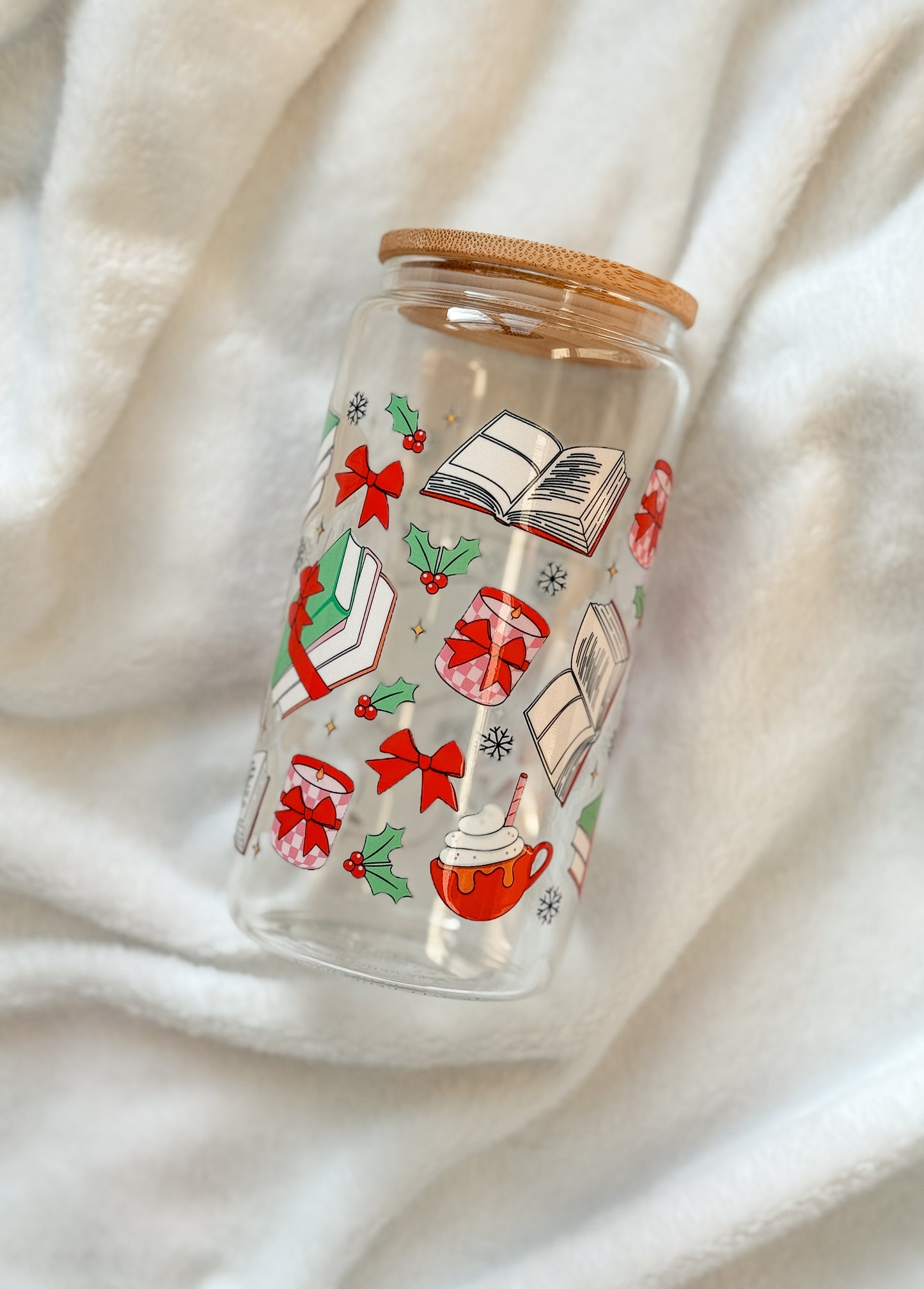 Glass Tumbler - Christmas Books