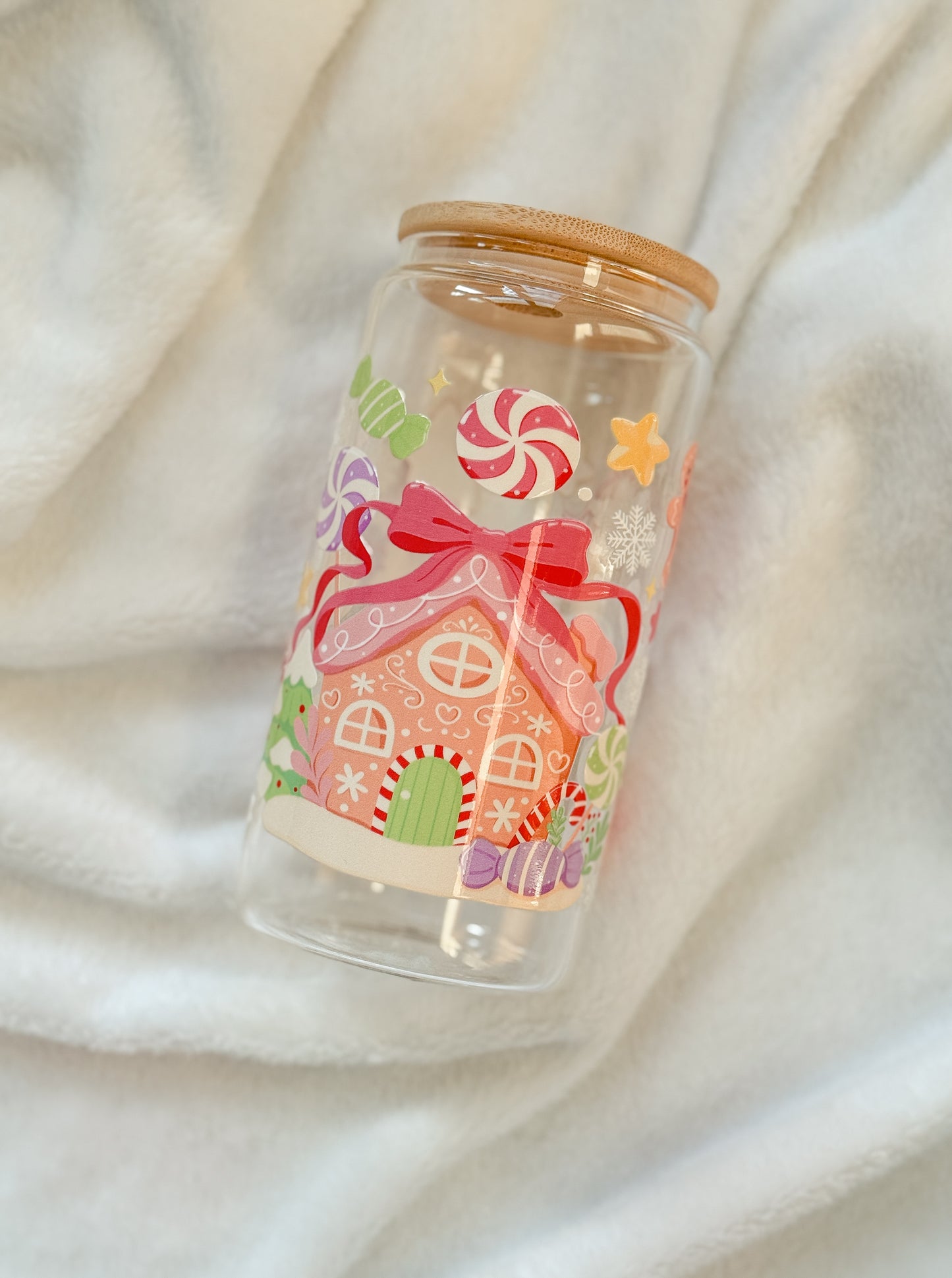 Glass Tumbler - Gingerbread House