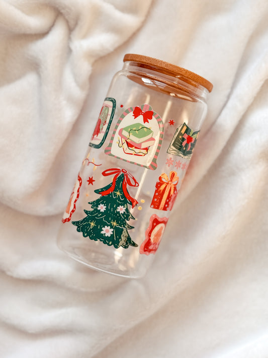 Glass Tumbler - Vintage Christmas