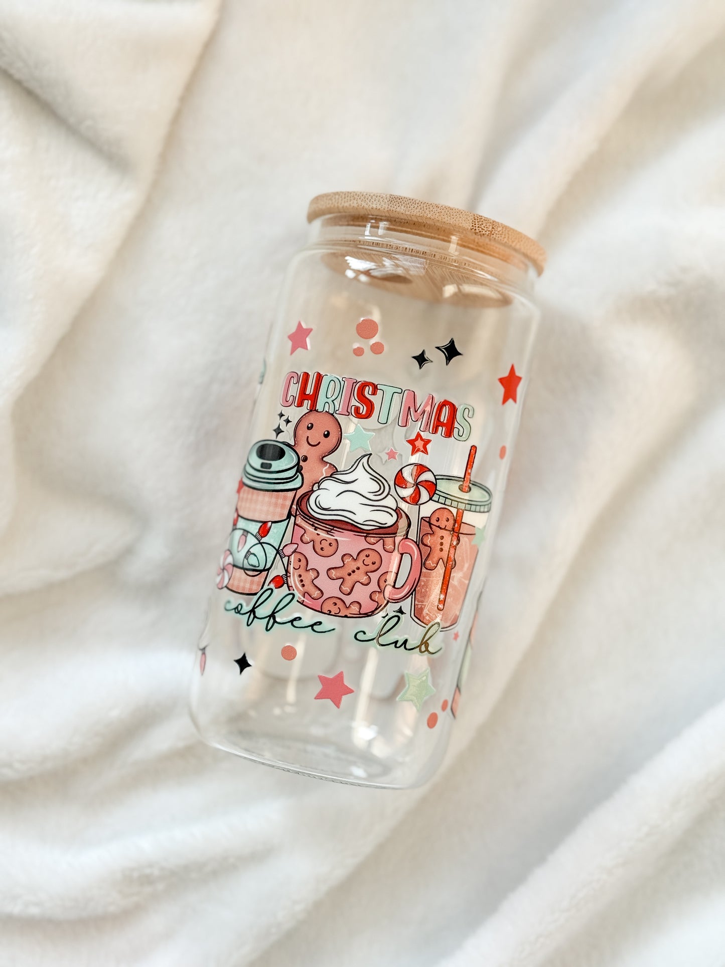 Glass Tumbler - Christmas Coffee Club