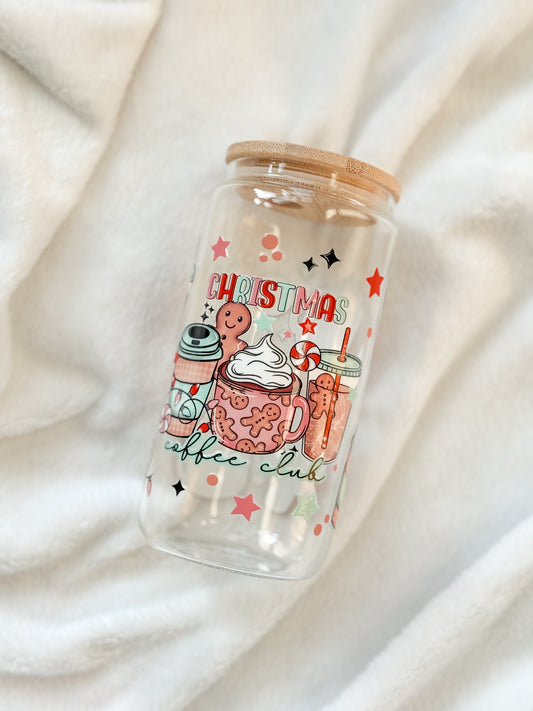 Glass Tumbler - Christmas Coffee Club