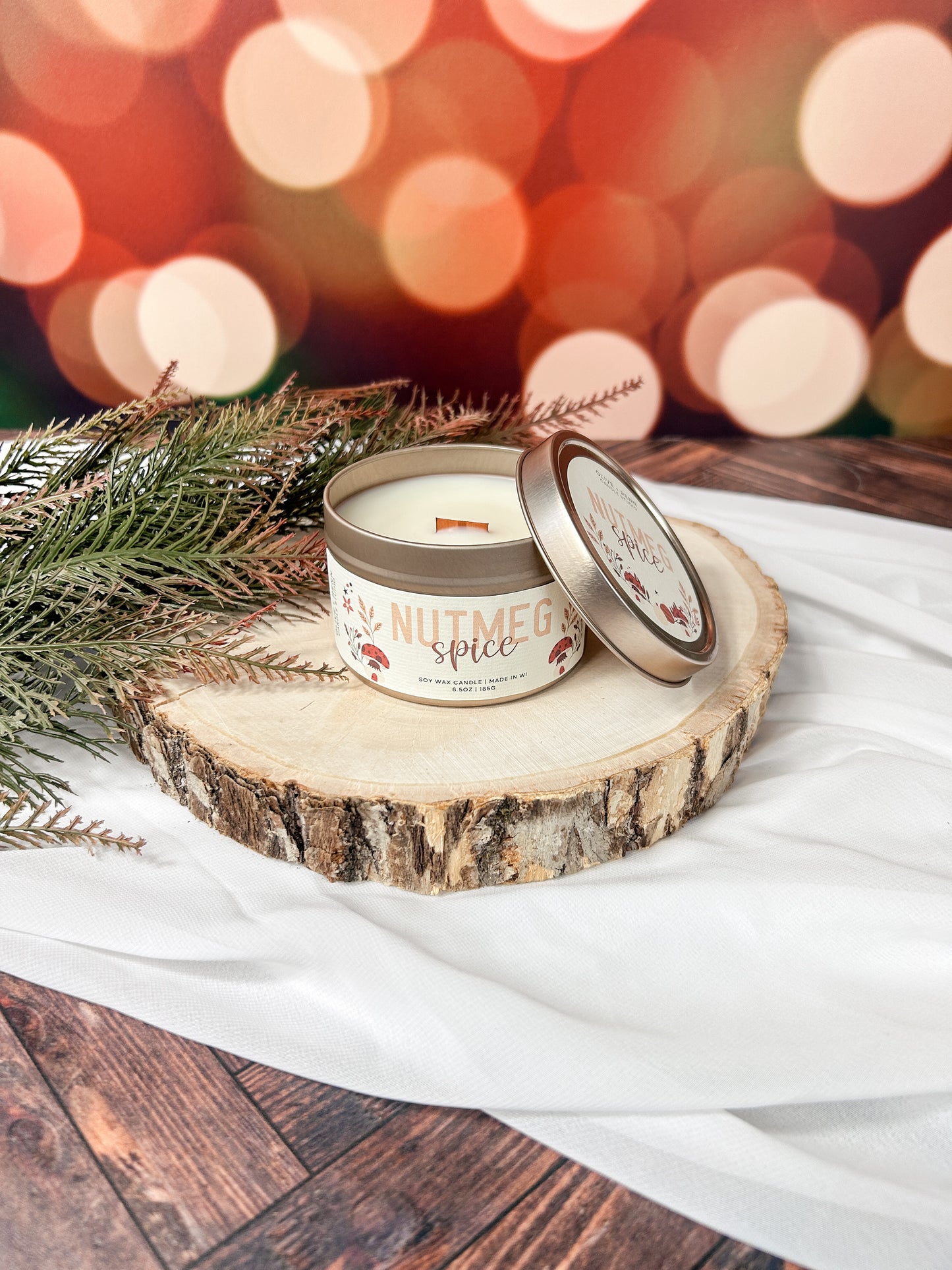 Wooden Wick Tin Candle | Winter Candle | Multiple Scents